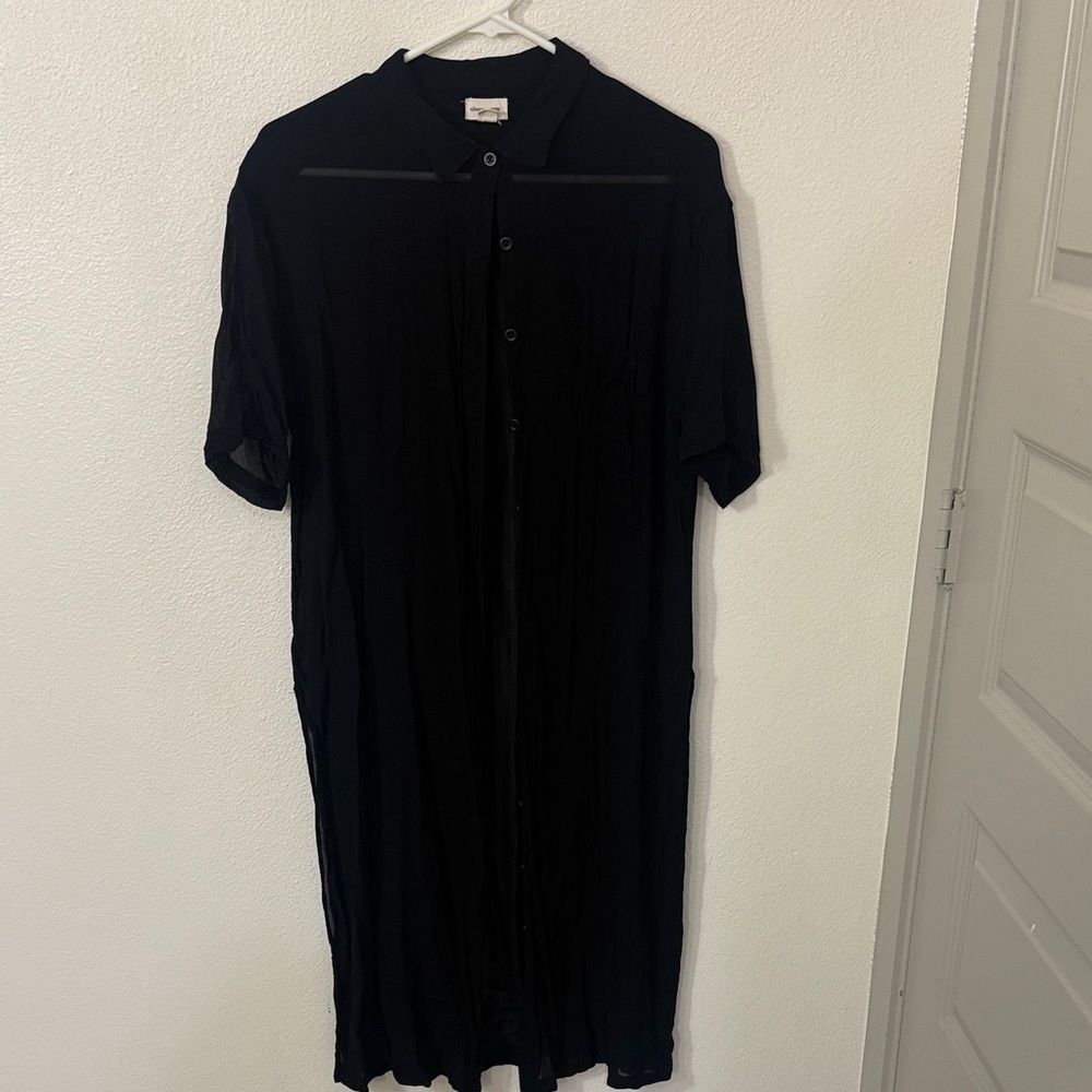 Silence + Noise Sheer Black Top